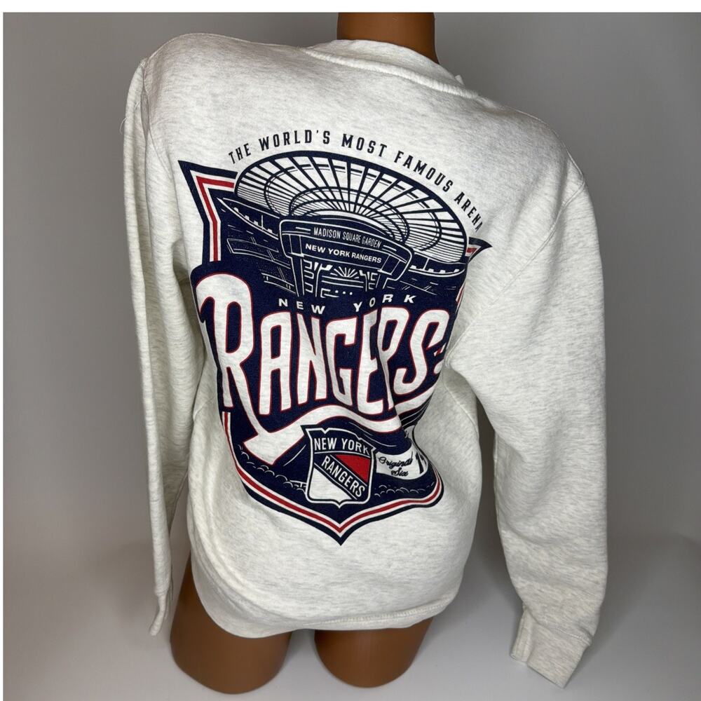 New York Ranger NYR Sweatshirt Pullover Webleedblue Mens Small Gray NHL Hockey